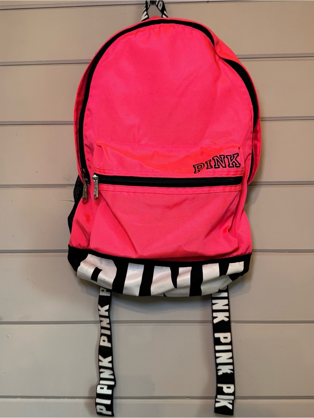 Victoria's Secret PINK Campus Backpack Hot Pink/Black Large Book Bag College